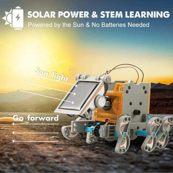 STEM Toys Solar Robot 12-in-1 Educational science toy powered by solar - Picture 2 of 7